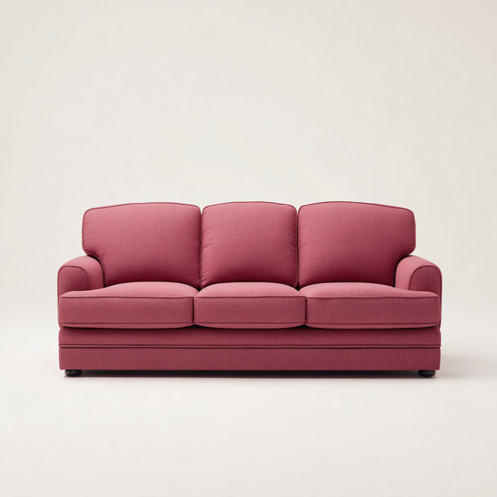 Canapé droit-tissu-200x90x85 cm-rose foncé-design moderne-Hutovae