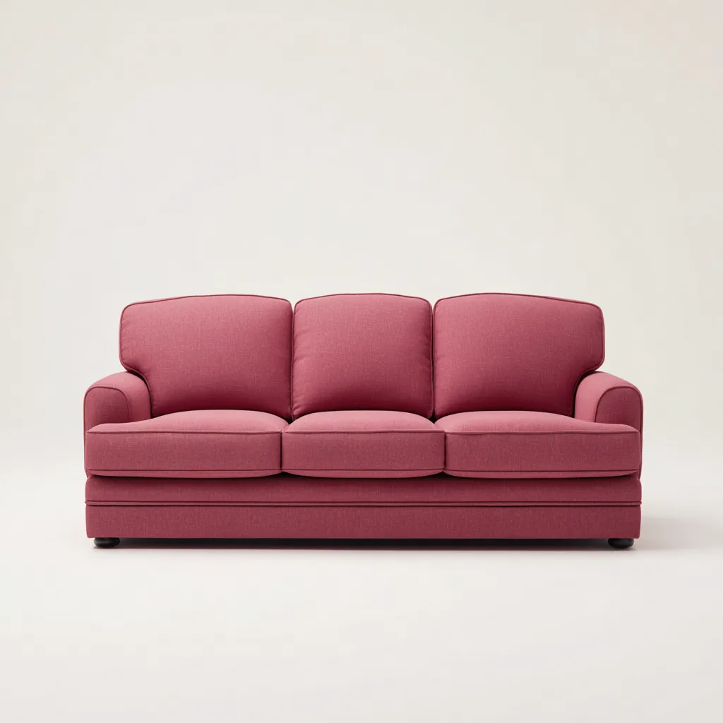 Canapé droit-tissu-200x90x85 cm-rose foncé-design moderne-Hutovae