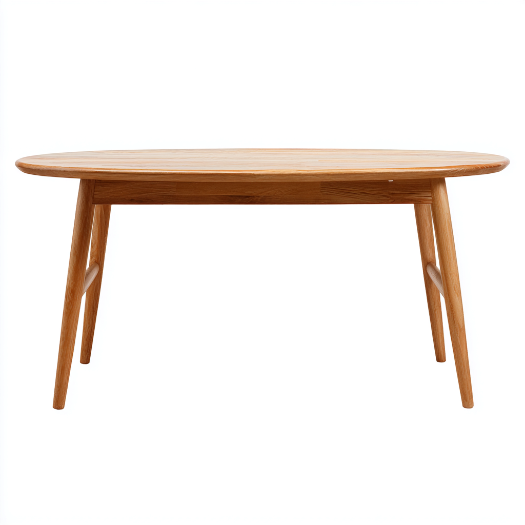 Table à manger bois massif 175x95x75 cm - bois naturel - style scandinave-Hutovae