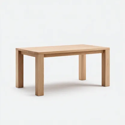 Table à manger bois 140x80x75 cm - bois clair - style contemporain-Hutovae