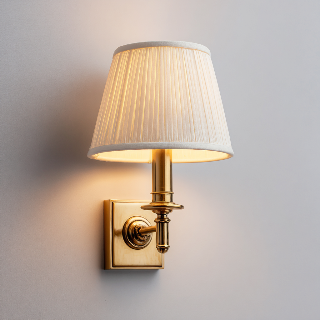 Applique murale métal-tissu 27x16x20 cm or classique-Hutovae