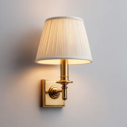 Applique murale métal-tissu 27x16x20 cm or classique-Hutovae