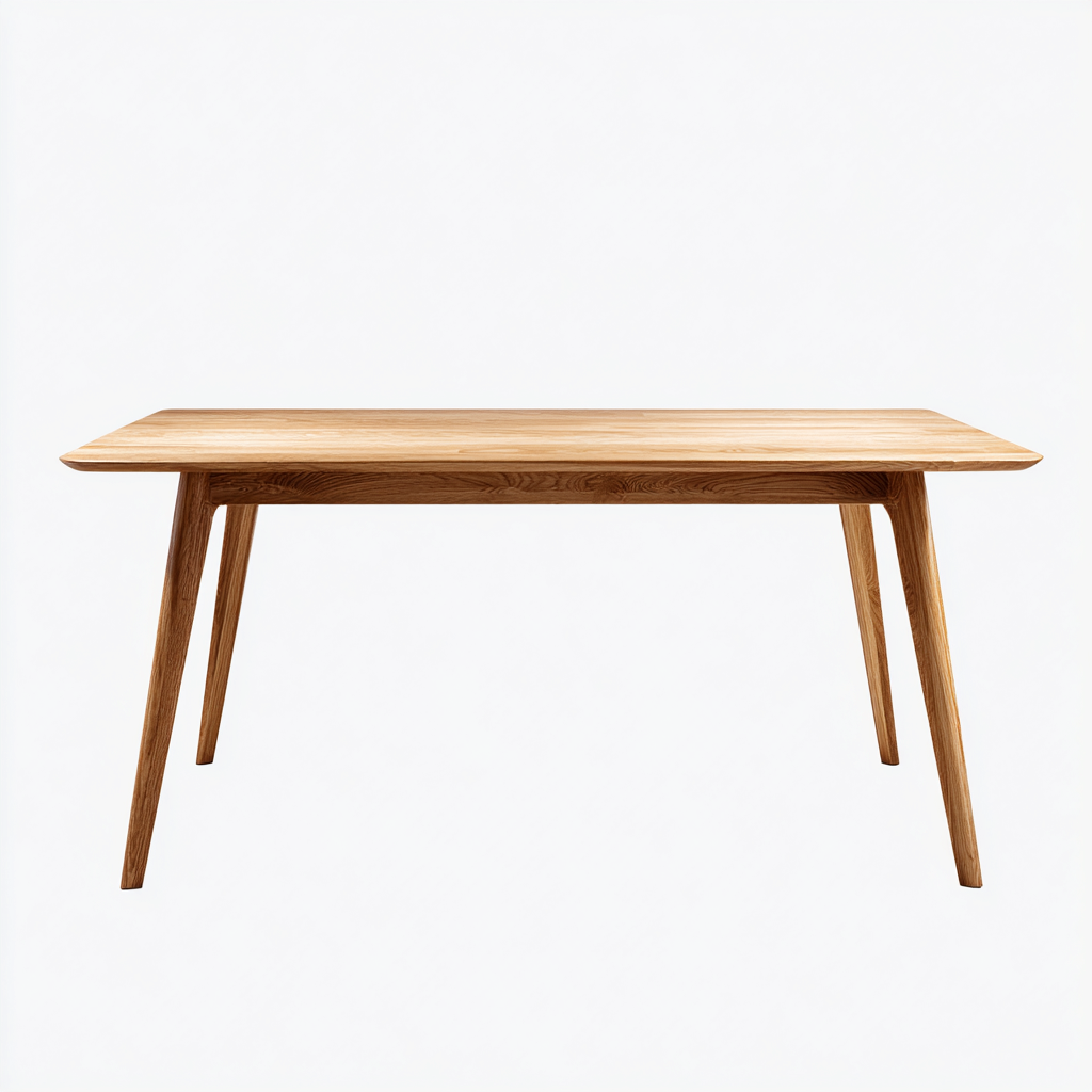 Table à manger bois massif 160x85x75 cm - bois clair - design scandinave-Hutovae