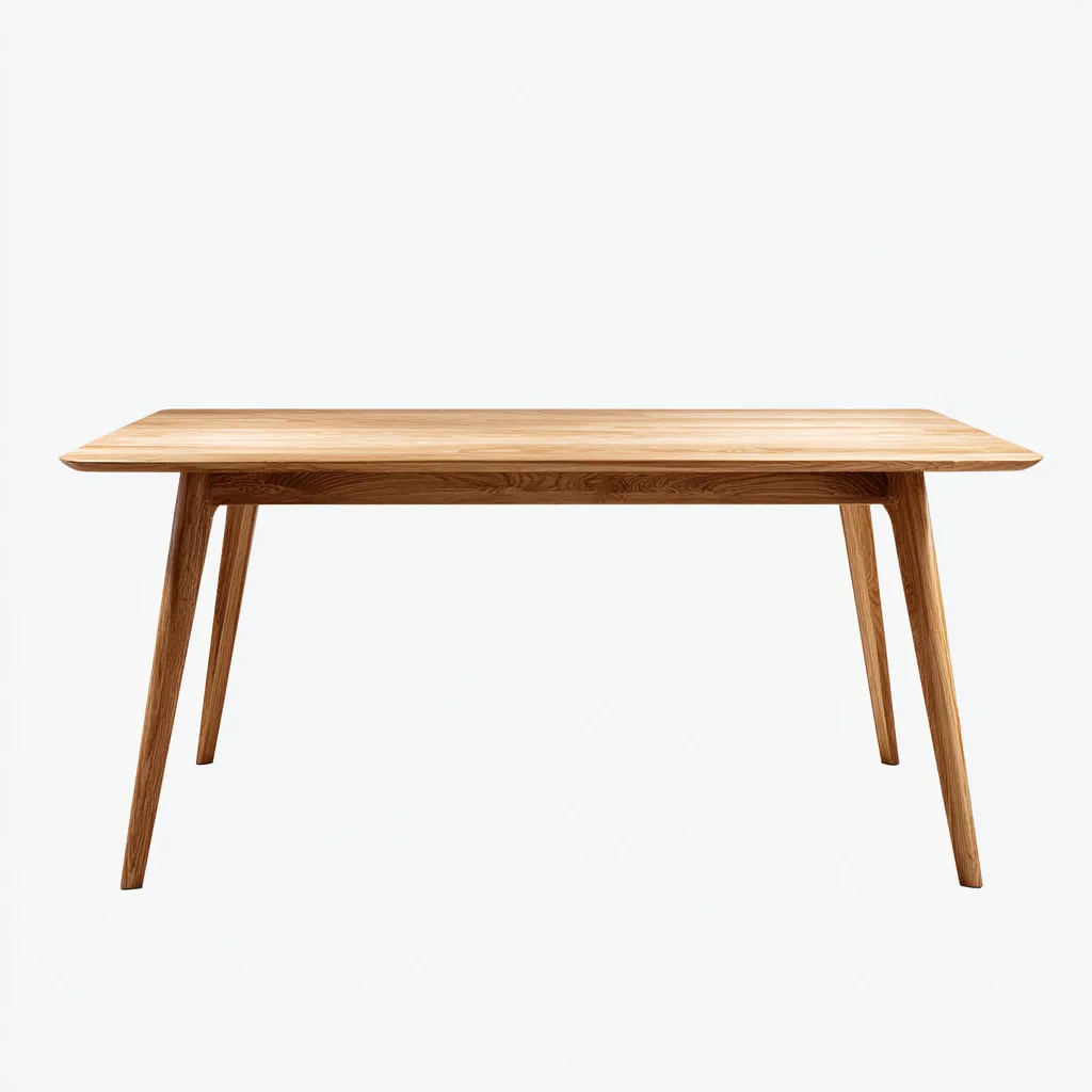 Table à manger bois massif 160x85x75 cm - bois clair - design scandinave-Hutovae