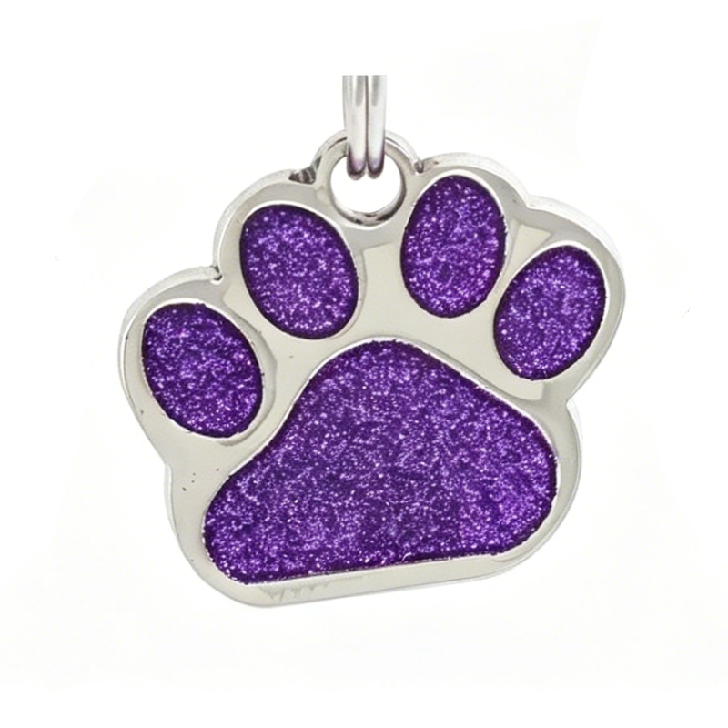 Personalized Handmade Glitter Paw Pet ID Tag | MNAccs101