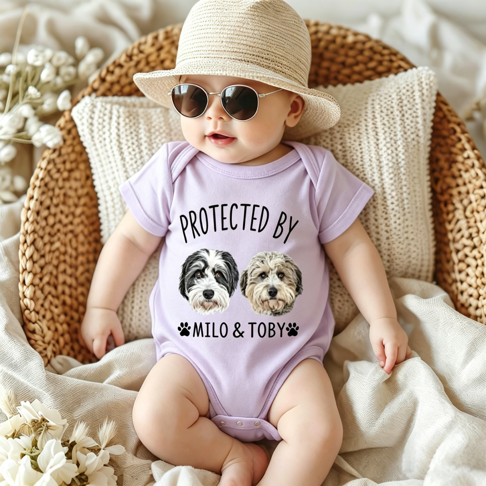 Personalized Baby Protected By Pets Shirt | MNBaby03