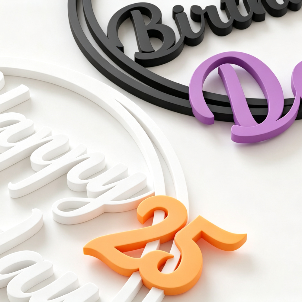 Personalized Happy Birthday With Name And Age Cake Topper | MNGift09