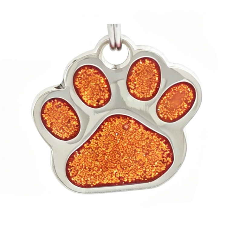 Personalized Handmade Glitter Paw Pet ID Tag | MNAccs101