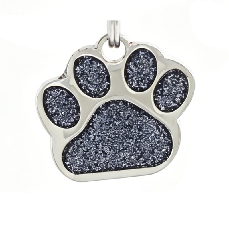 Personalized Handmade Glitter Paw Pet ID Tag | MNAccs101