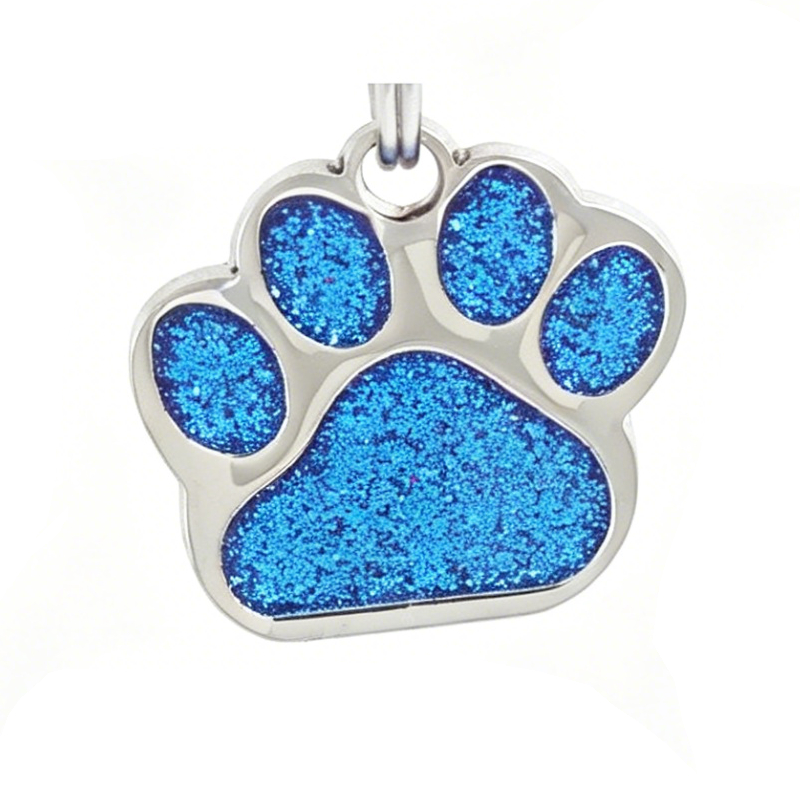 Personalized Handmade Glitter Paw Pet ID Tag | MNAccs101