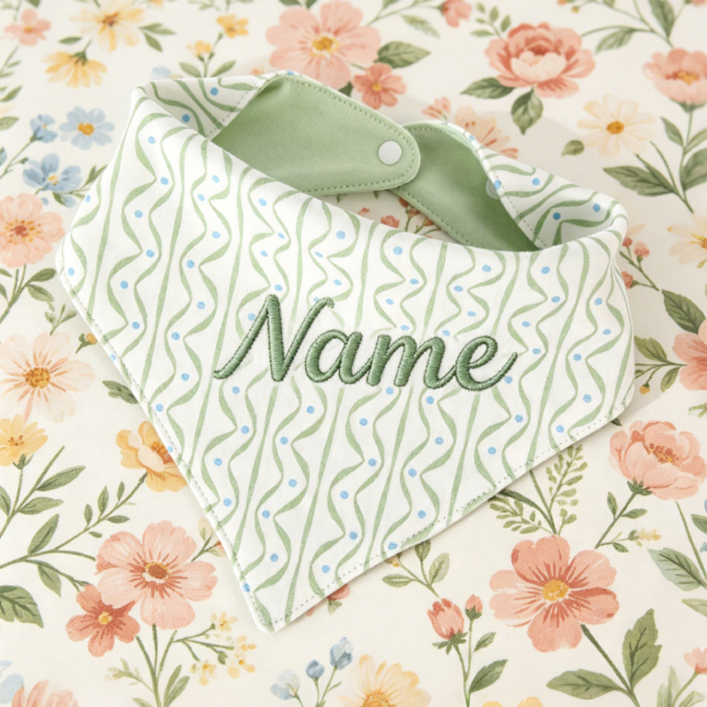 Personalized Embroidered Floral Pet Bandana for Dogs & Cats | MNAccs95