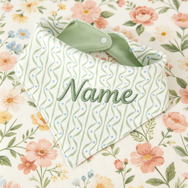 Personalized Embroidered Floral Pet Bandana for Dogs & Cats | MNAccs95