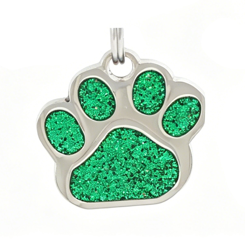 Personalized Handmade Glitter Paw Pet ID Tag | MNAccs101