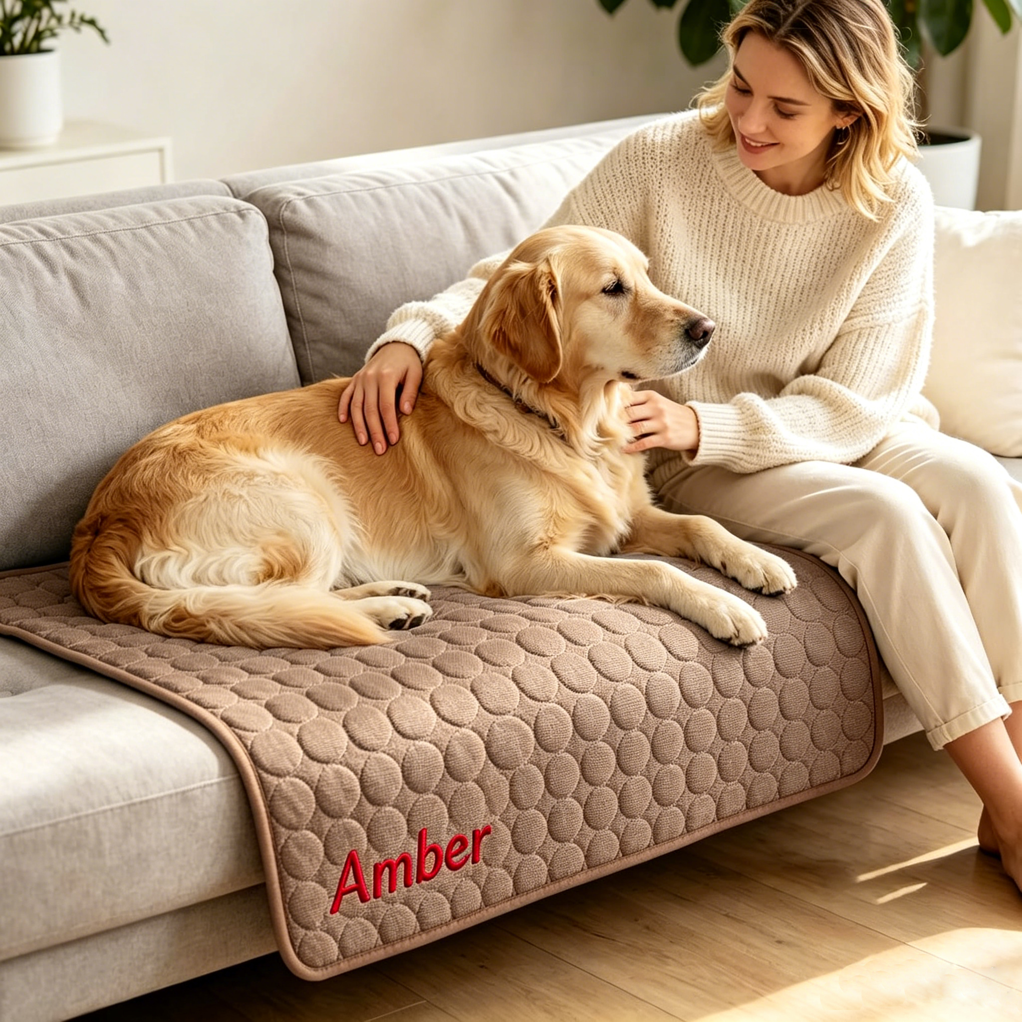 Personalized Embroidery Summer Cooling Pet Mat | MNHome91