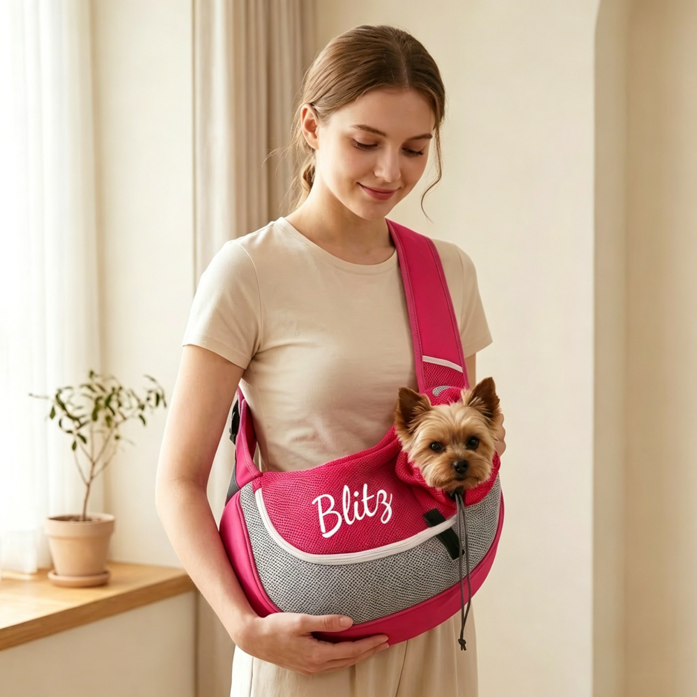 Personalized  Breathable Mesh Sling Pet Carrier Bag | MNHome97