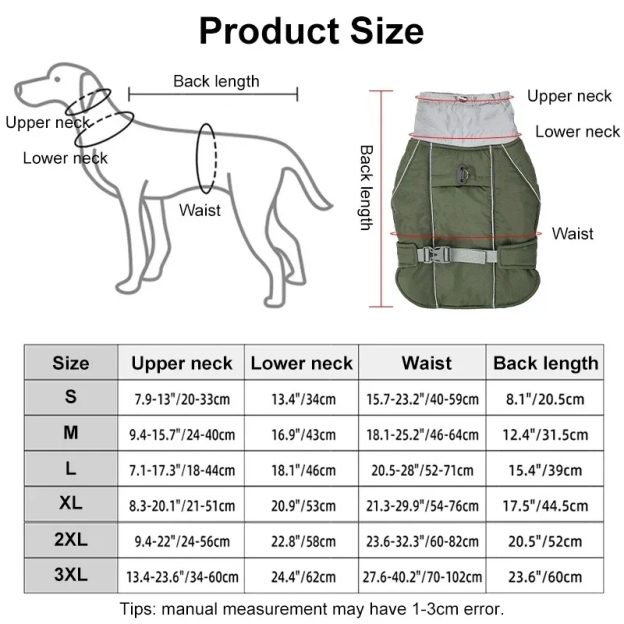 Personalized Warm Puppy Waterproof Reflective Jacket | BKPet39