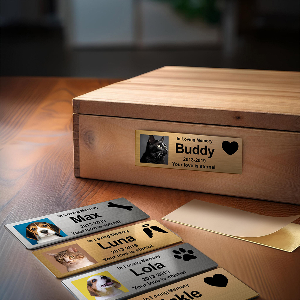 Personalized Stainless Steel Pet & Loved One Memorial Badge | BKPet222