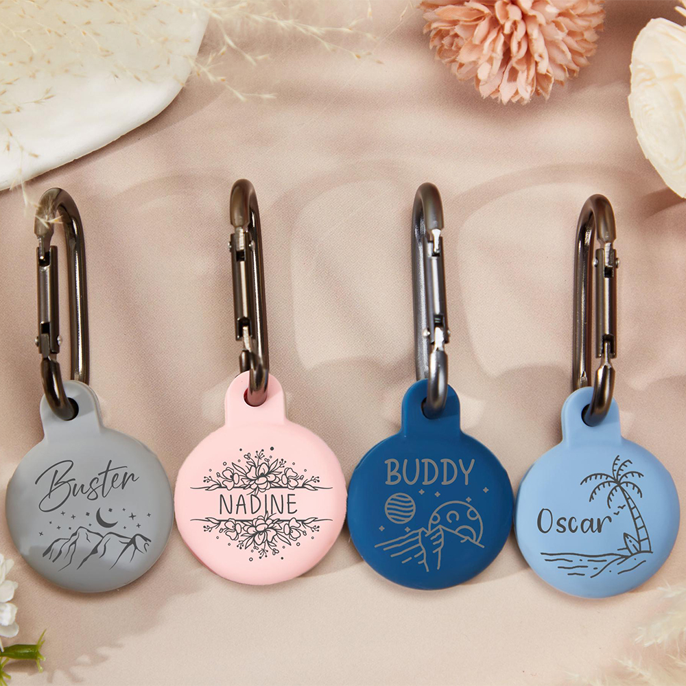 Personalized Pet AirTag Silicone Collar Holder | BKPet174