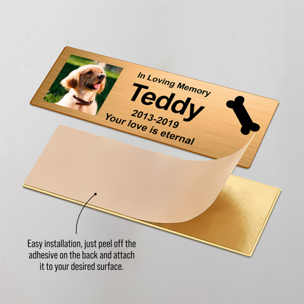 Personalized Stainless Steel Pet & Loved One Memorial Badge | BKPet222