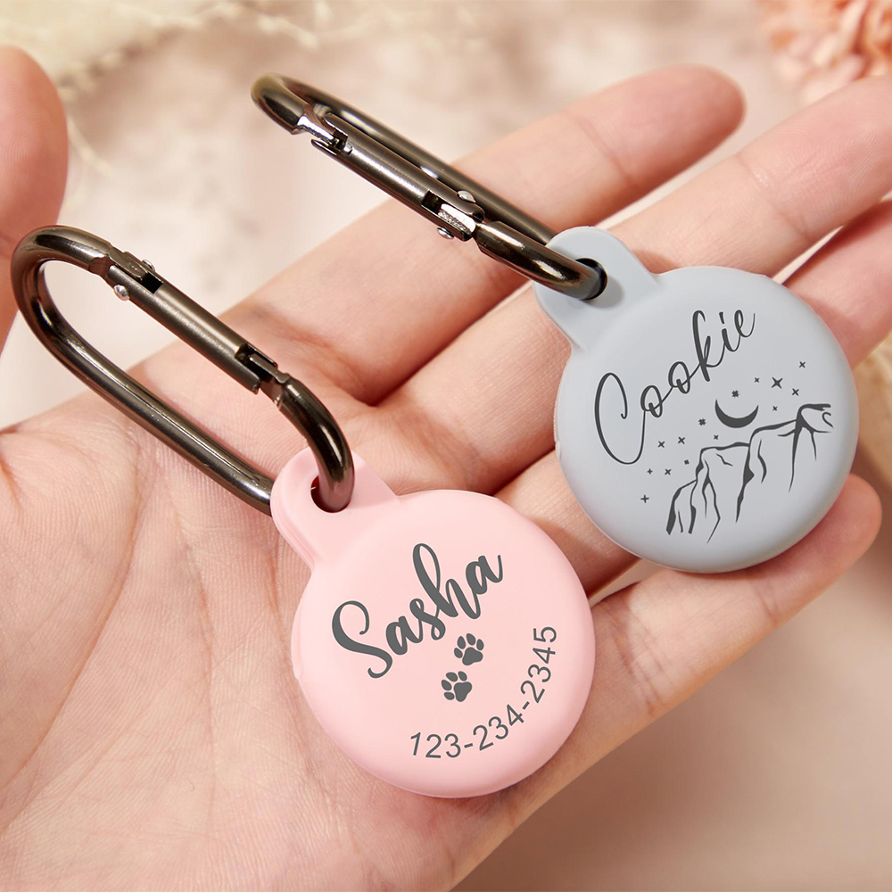 Personalized Pet AirTag Silicone Collar Holder | BKPet174