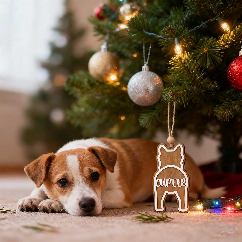 Personalized Dog Christmas Wooden Ornaments | BKPet249