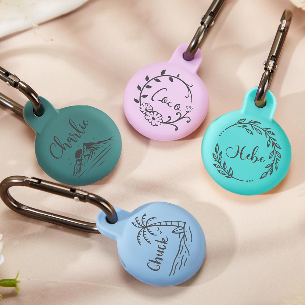 Personalized Pet AirTag Silicone Collar Holder | BKPet174