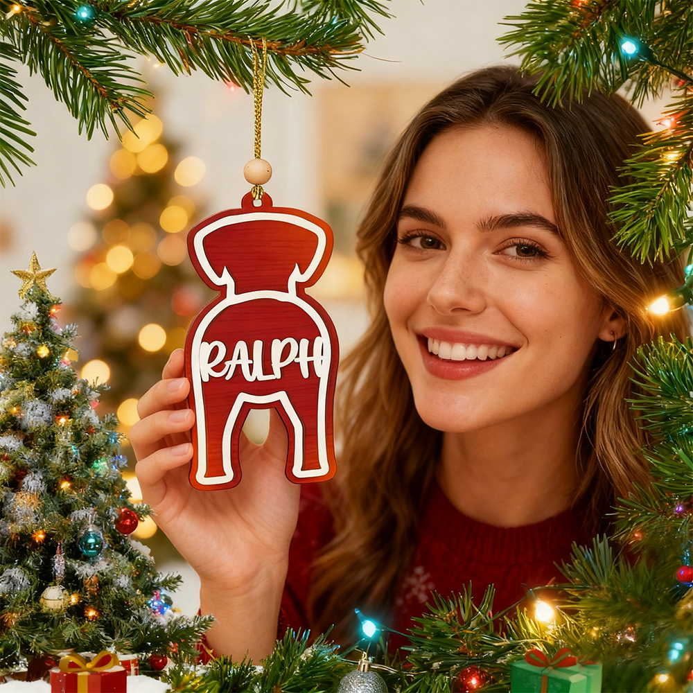Personalized Dog Christmas Wooden Ornaments | BKPet249
