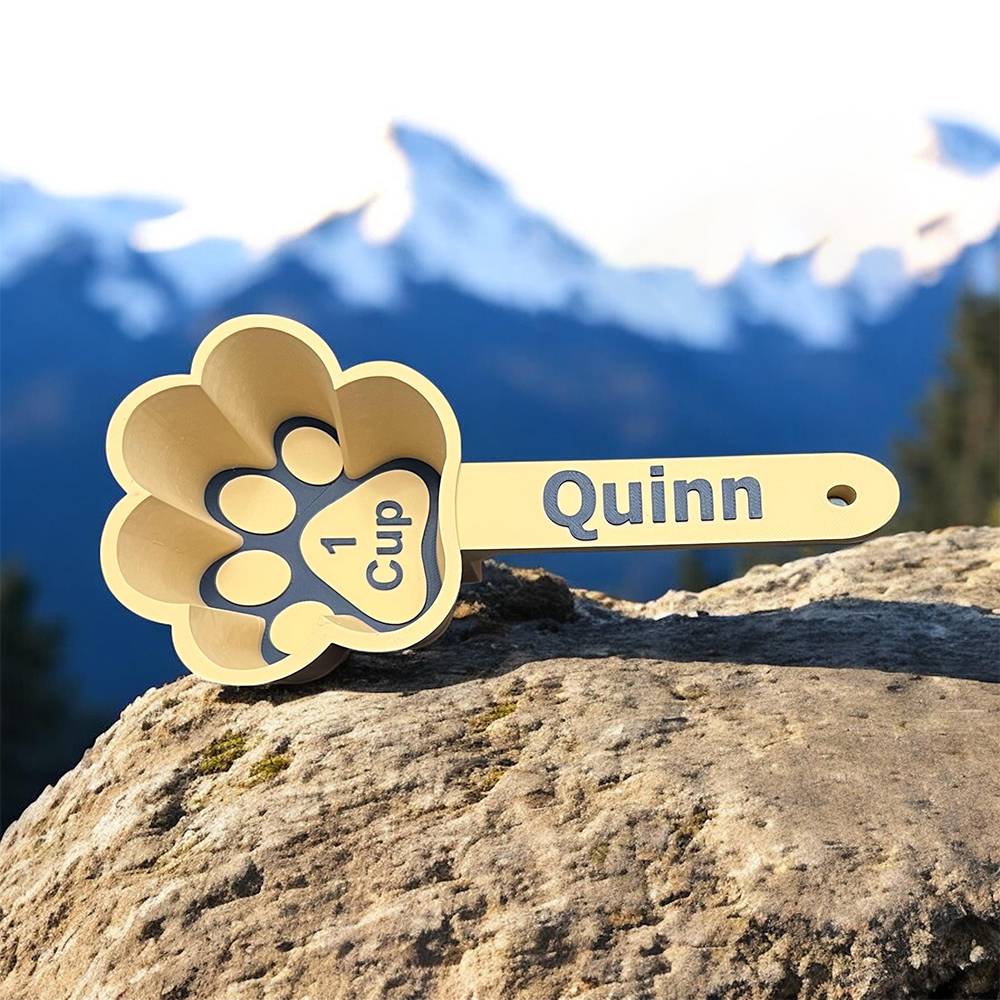Personalized 3D Printed Pet Measuring Food Scoop Cup | BKPet437