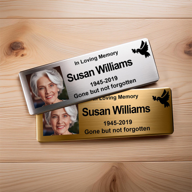 Personalized Stainless Steel Pet & Loved One Memorial Badge | BKPet222