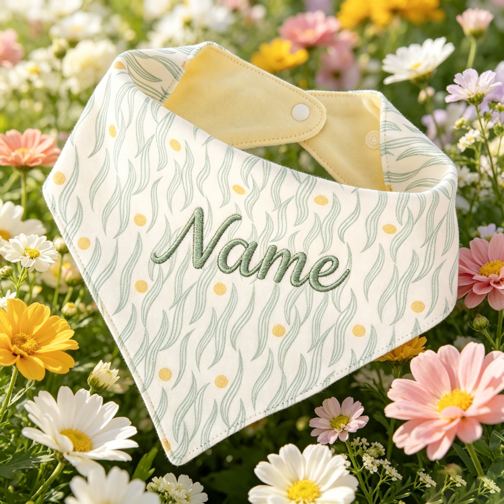 Personalized Embroidered Floral Pet Bandana for Dogs & Cats | MNAccs95