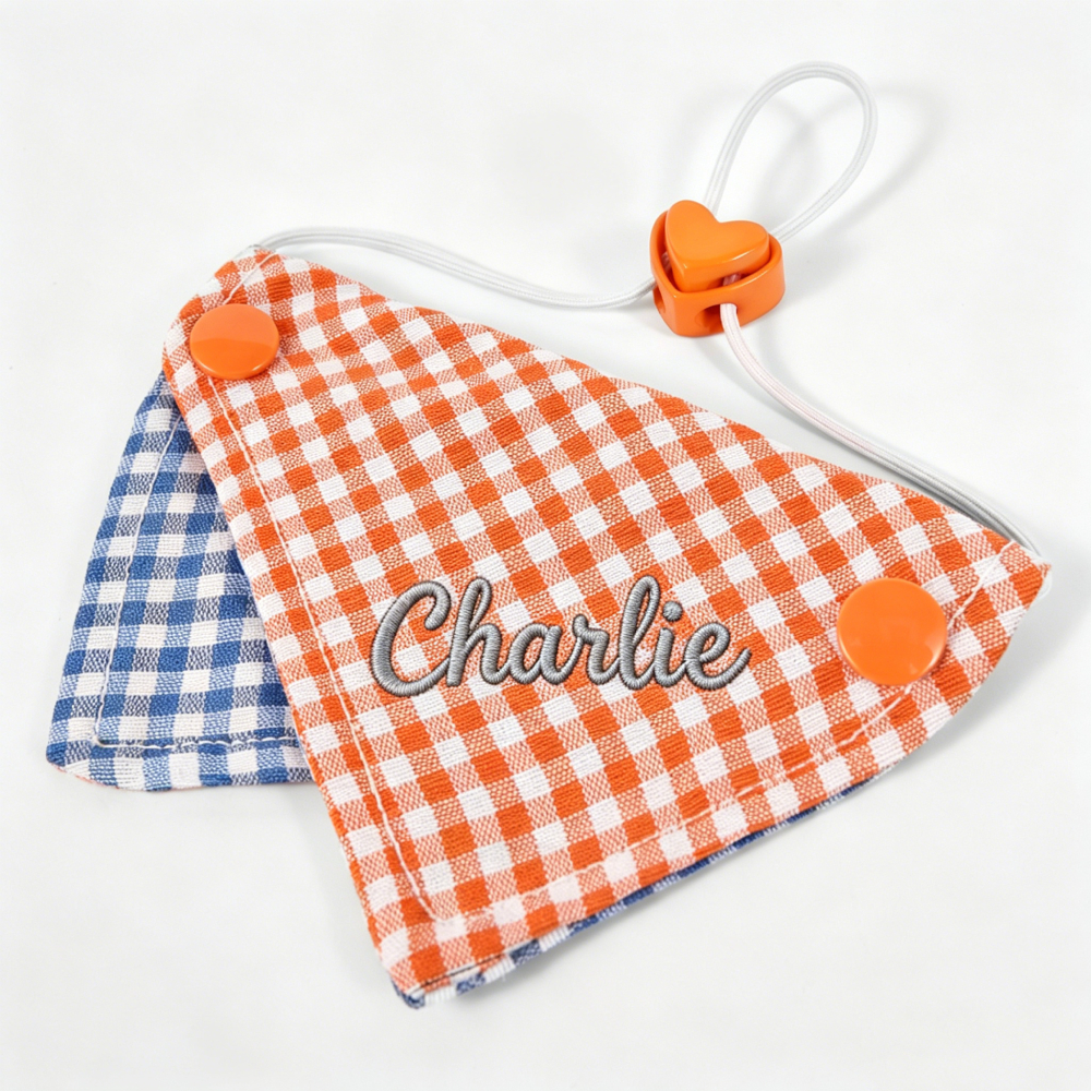 Personalized Embroidered Reversible Pet Bandana for Dogs & Cats | MNAccs96