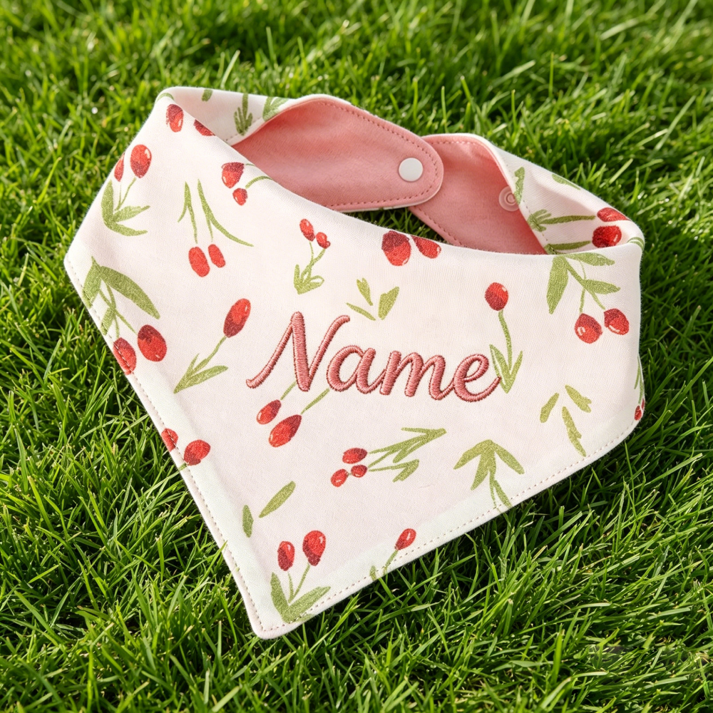 Personalized Embroidered Floral Pet Bandana for Dogs & Cats | MNAccs95