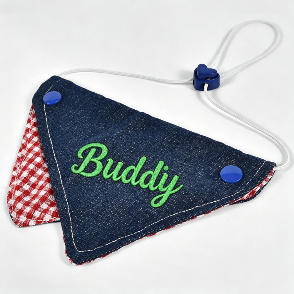 Personalized Embroidered Reversible Pet Bandana for Dogs & Cats | MNAccs96