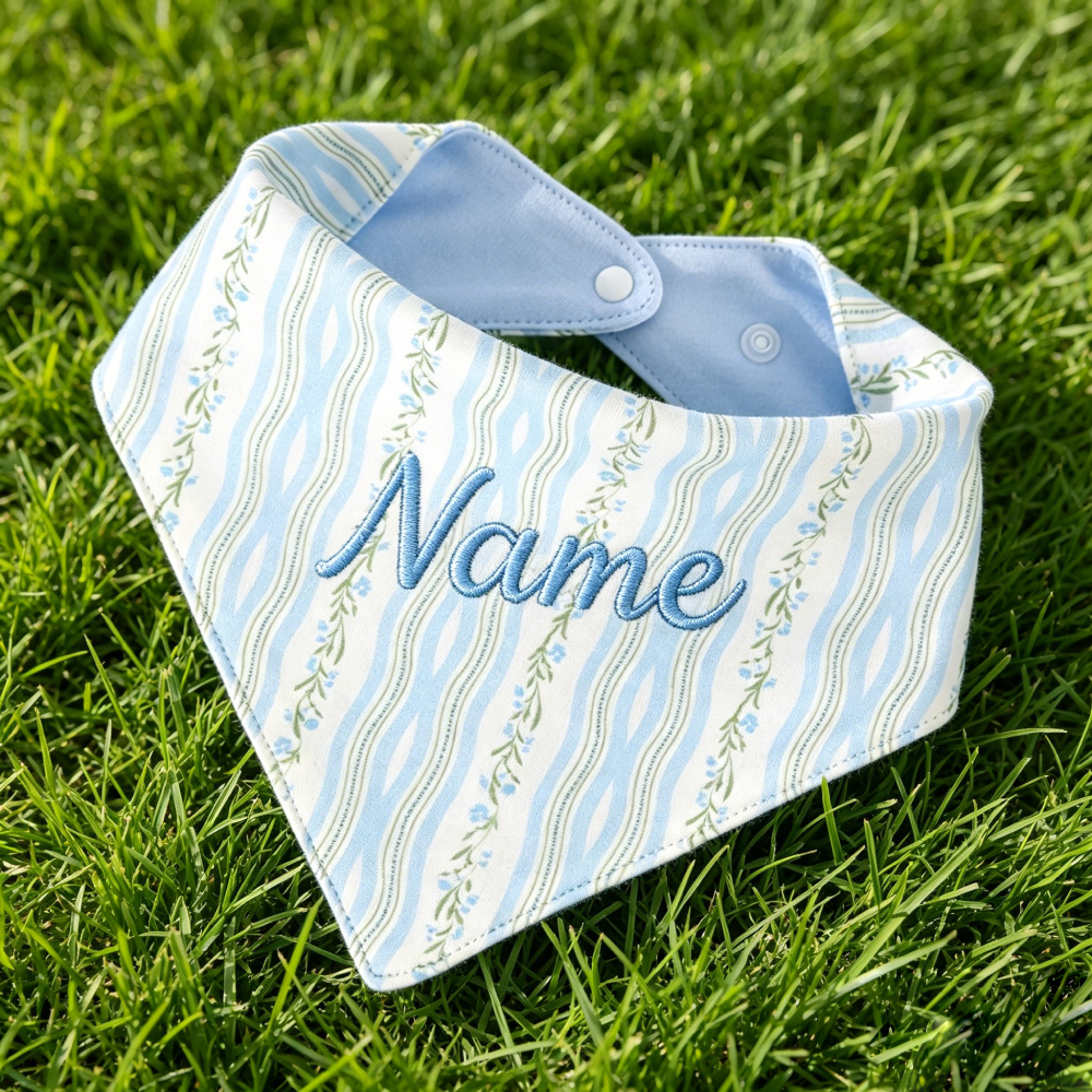 Personalized Embroidered Floral Pet Bandana for Dogs & Cats | MNAccs95