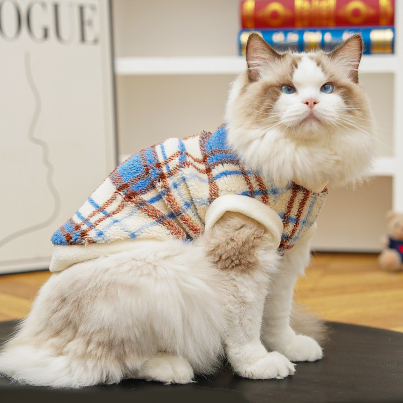 Personalized Leather Patch Pet Winter Warm Polar fleece Vest | BKPet265