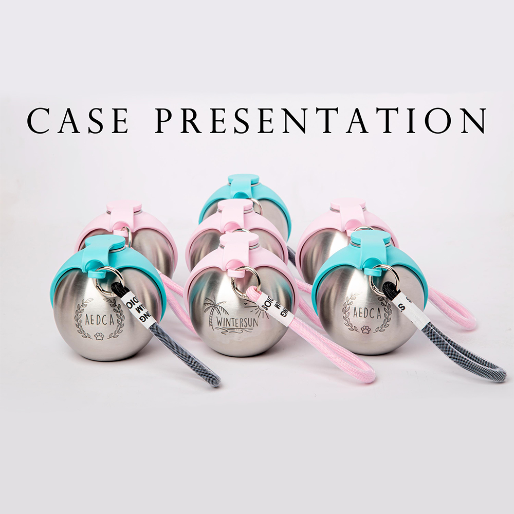 Personalized Spherical Portable Pet Water bottle | MNFeed46