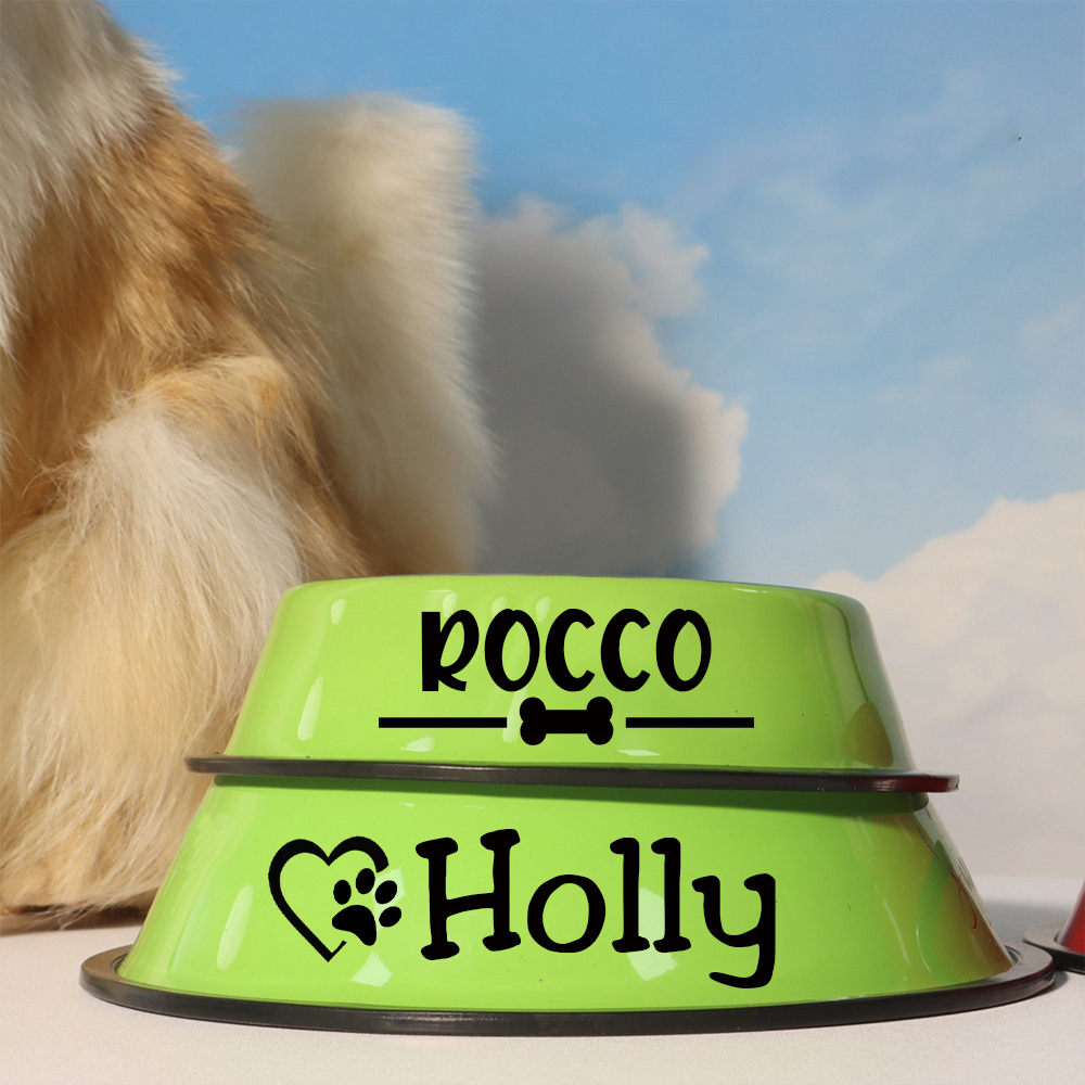 Personalized Pet Stainless Steel Dog Bowl  | BKPet137