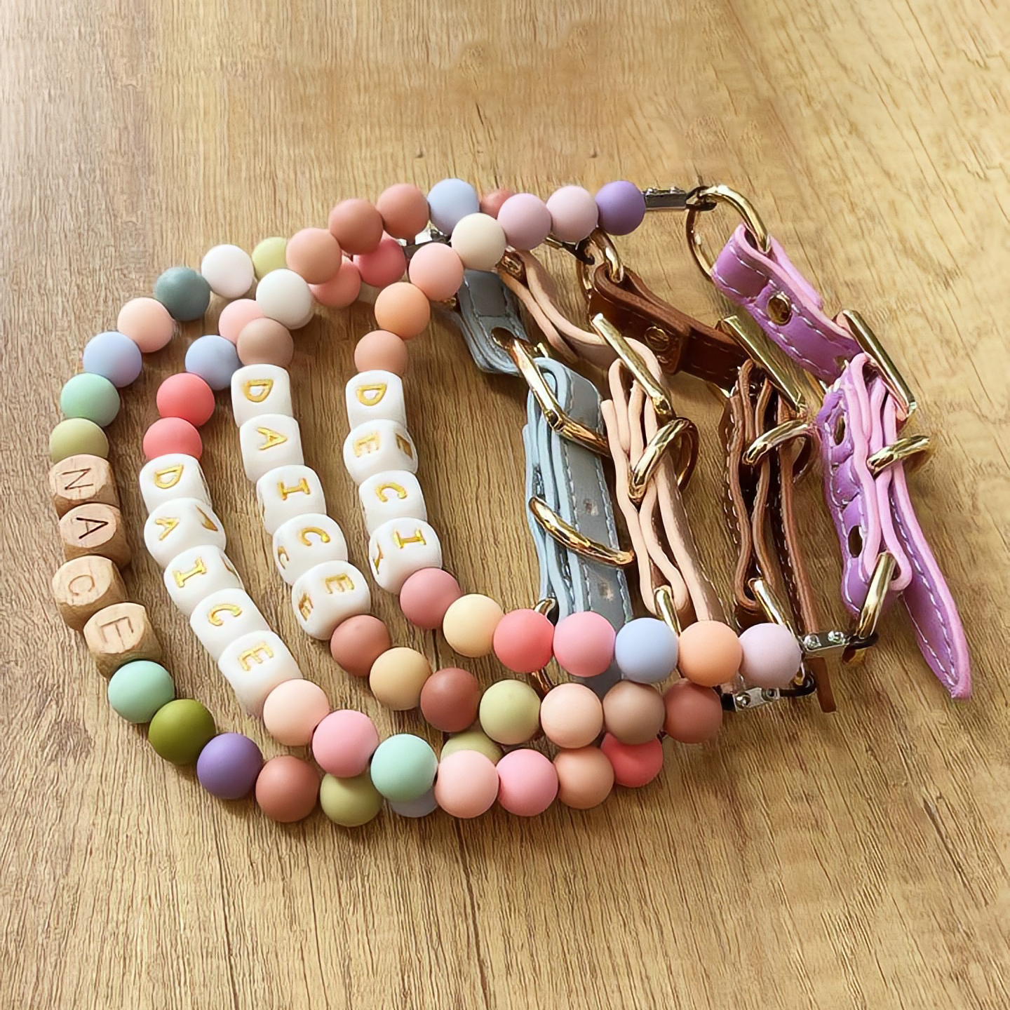 Personalized Handmade Beaded Adjustable Buckle Dog Collar | BKPet221