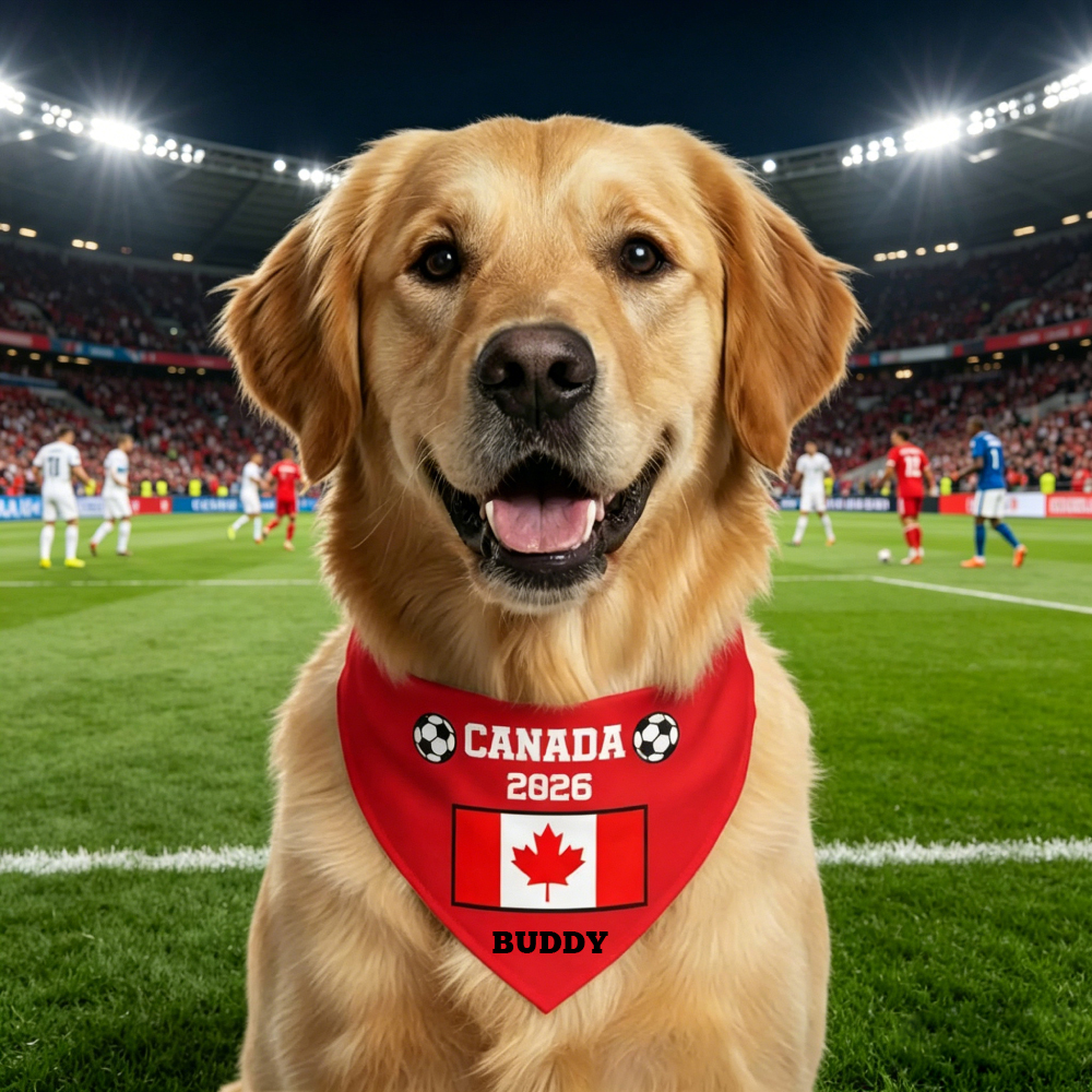 Personalized Soccer Fan Dog Bandana With Owner Matching Shirt | MNCloth218