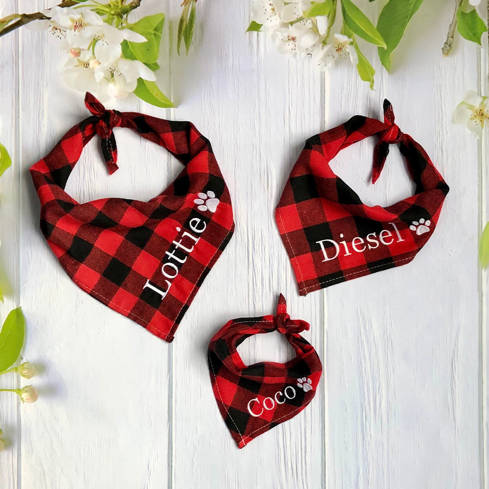 Personalized Embroidered Dog Bandana for Comfort & Unique | BKPet164