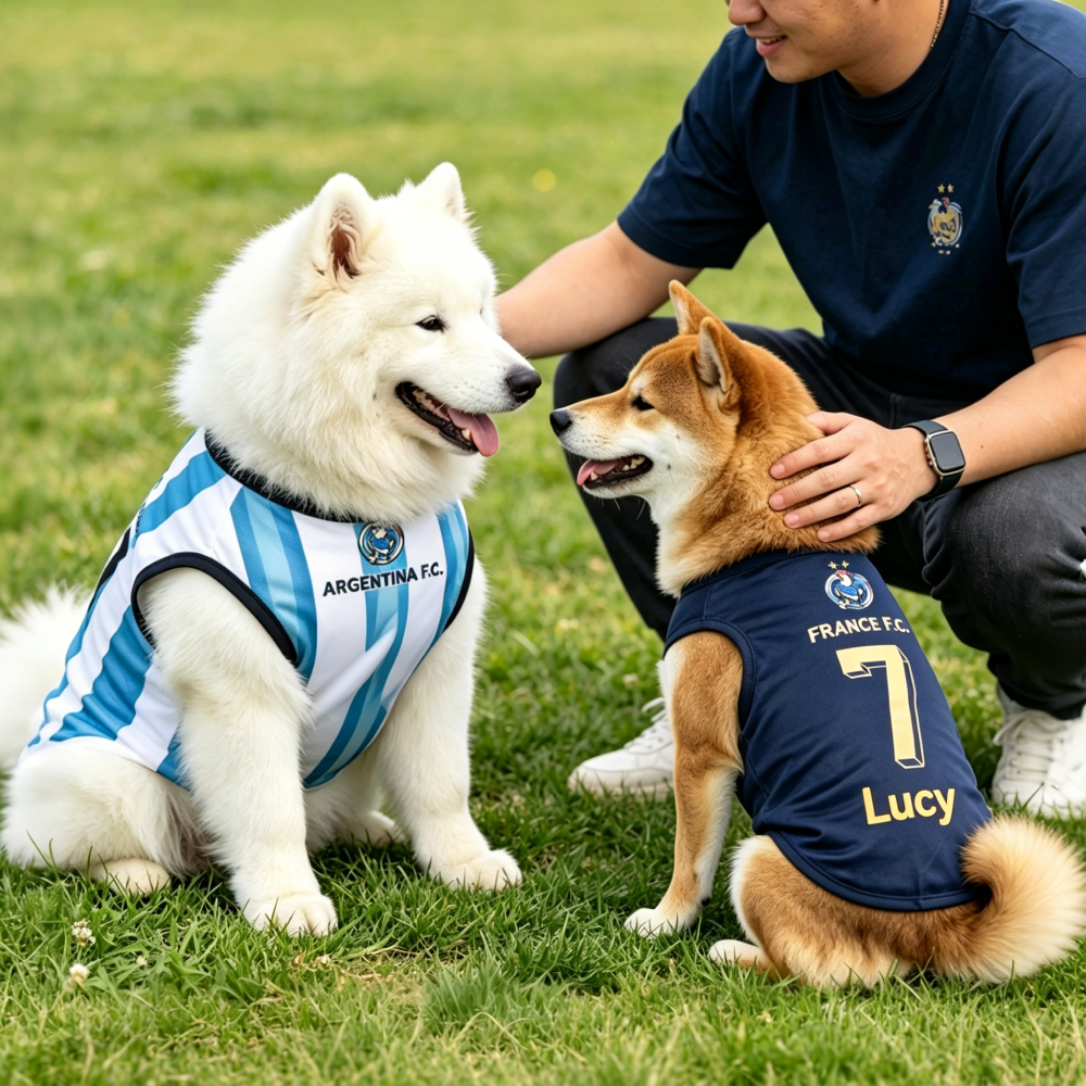 Personalized Dog & Cat Soccer Fan Sporty Vest | MNCloth214