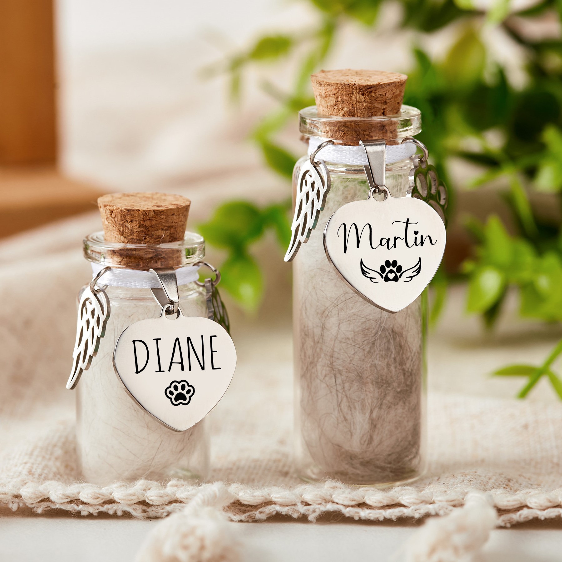 Personalized Pet Fur Memorial Jar | BKPet70