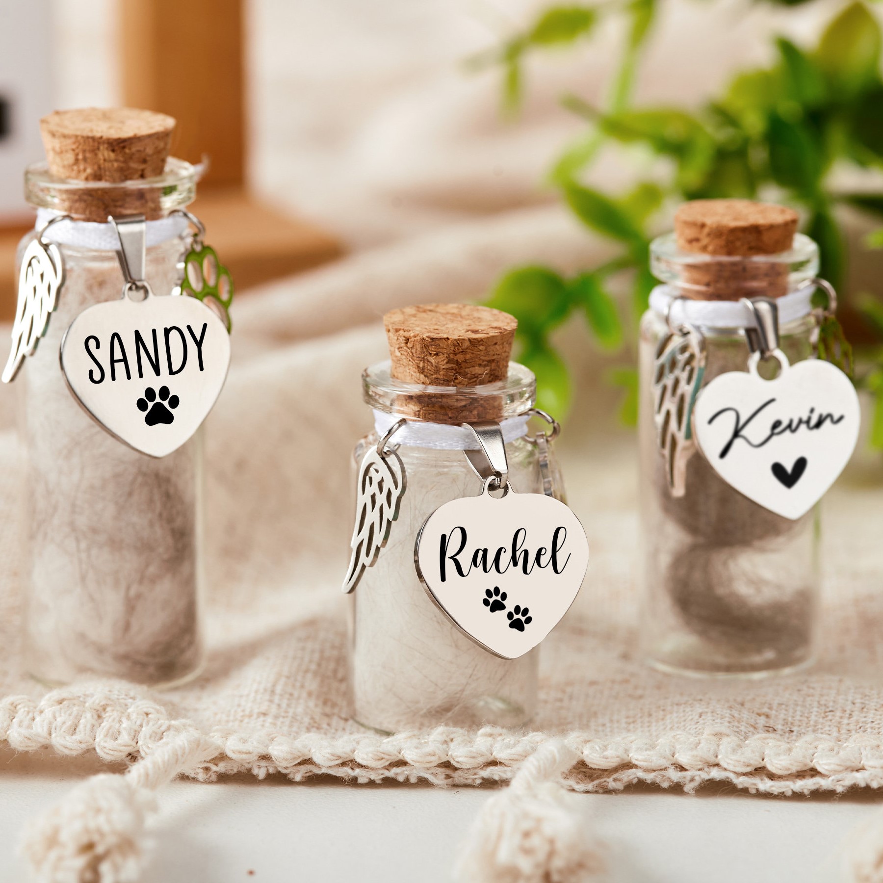 Personalized Pet Fur Memorial Jar | BKPet70