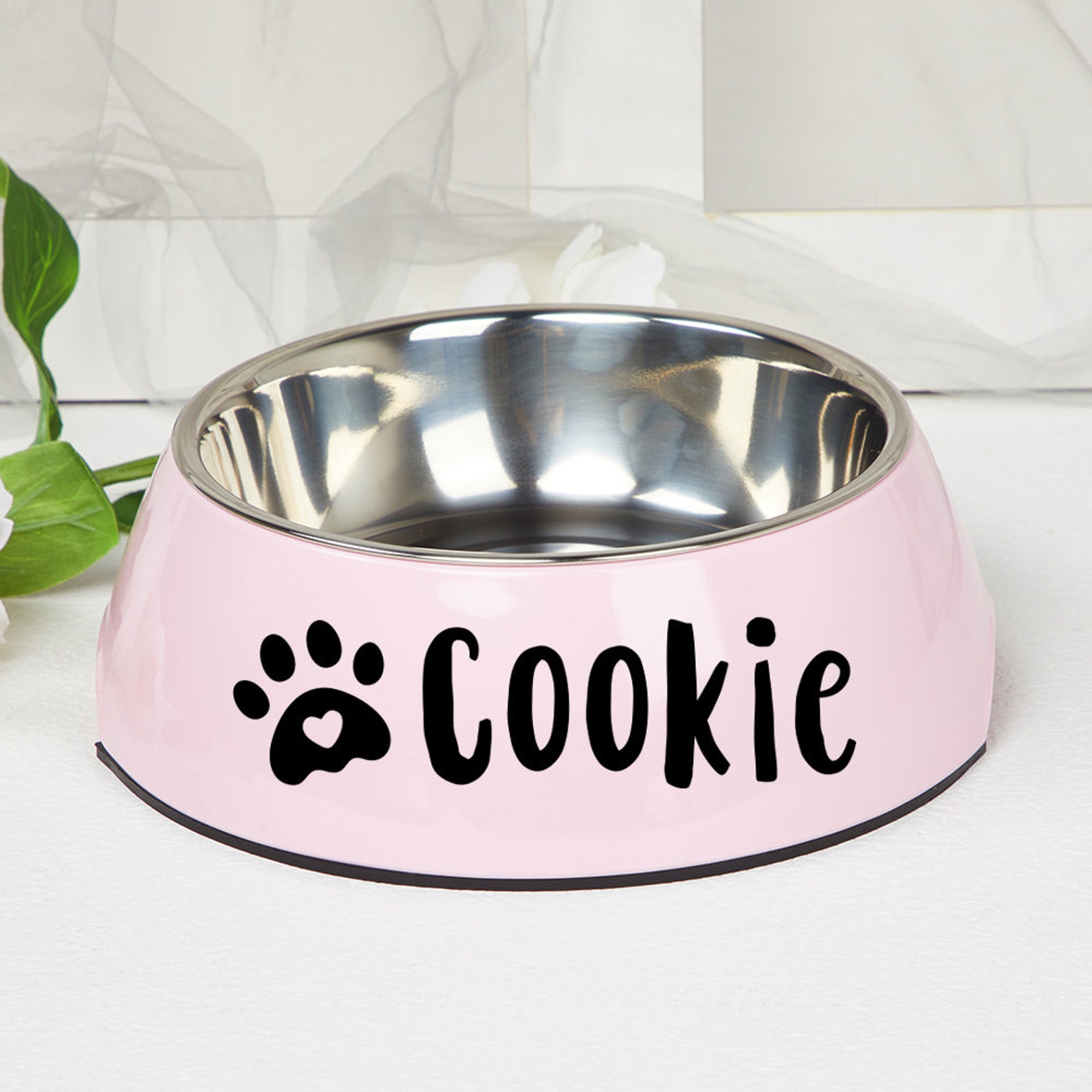 Personalized Pet Stainless Steel Dog Bowl  | CWToy20
