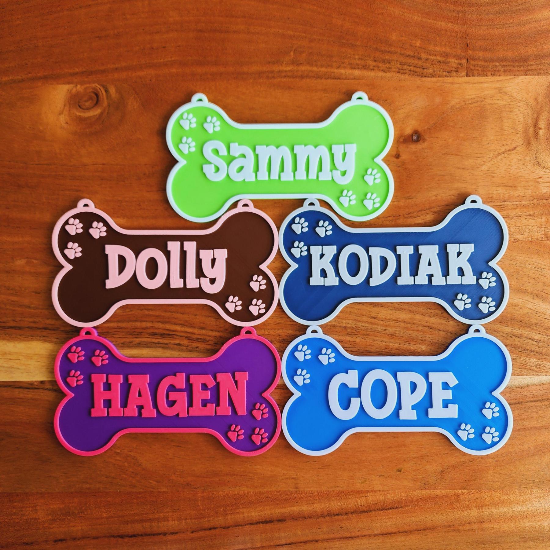 Personalized 3D Printed Dog Name Crate Sign | BKPet359