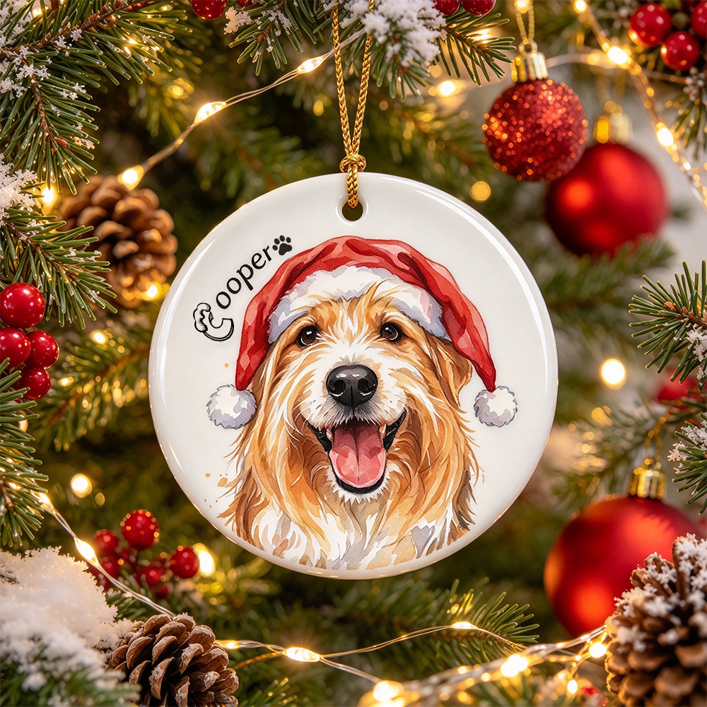 Personalized Pets Adorable Christmas Tree Ceramic Ornament | MNGift46