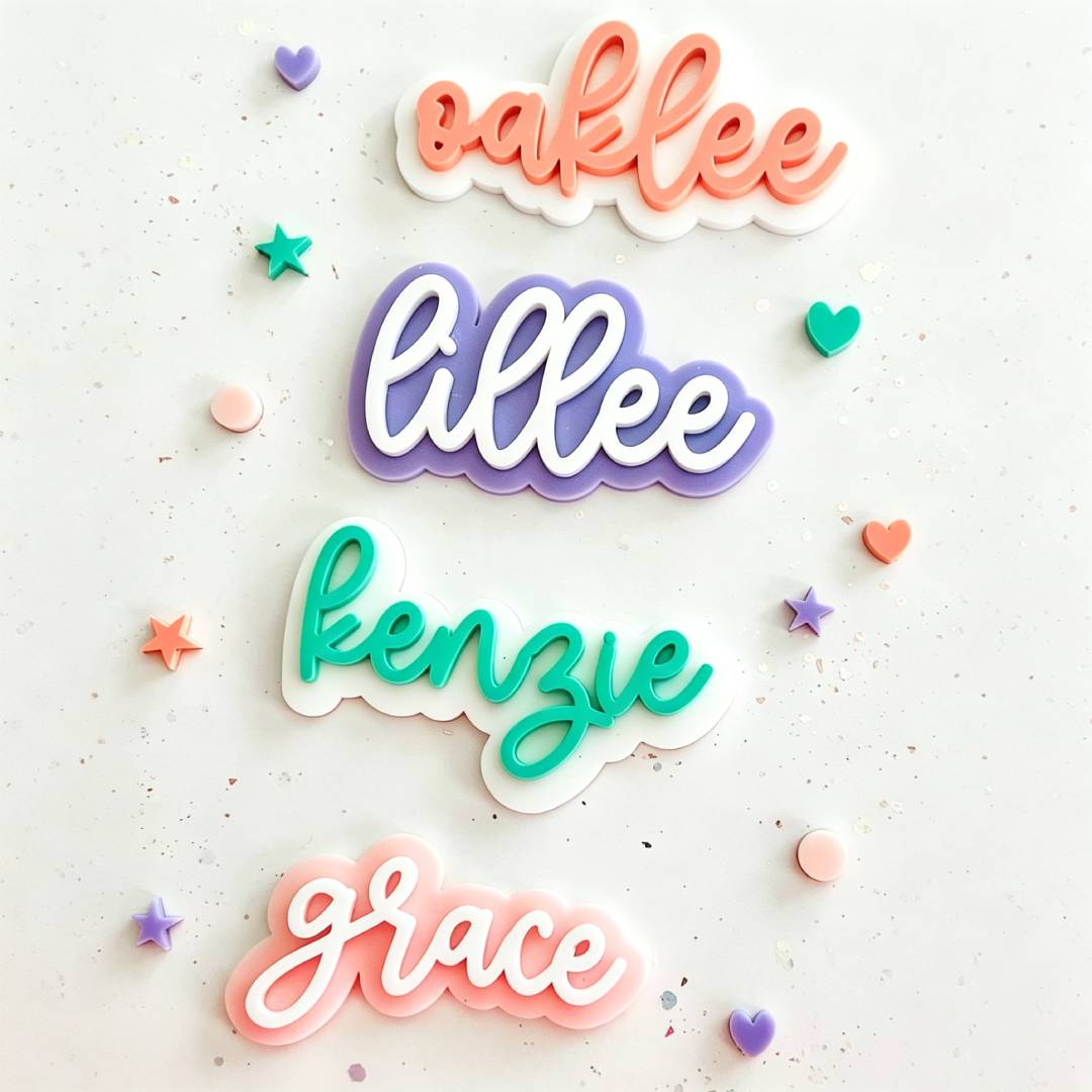 Personalized 3D Printed Name Tag Hair Clip | MNGift24