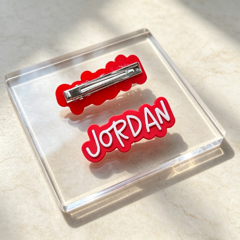Personalized 3D Printed Name Tag Hair Clip | MNGift24