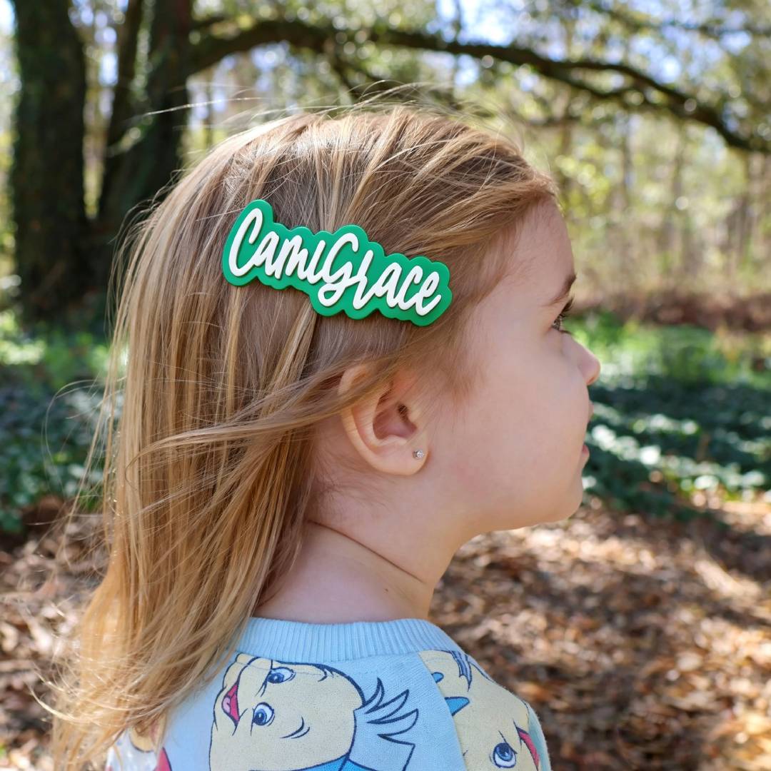 Personalized 3D Printed Name Tag Hair Clip | MNGift24