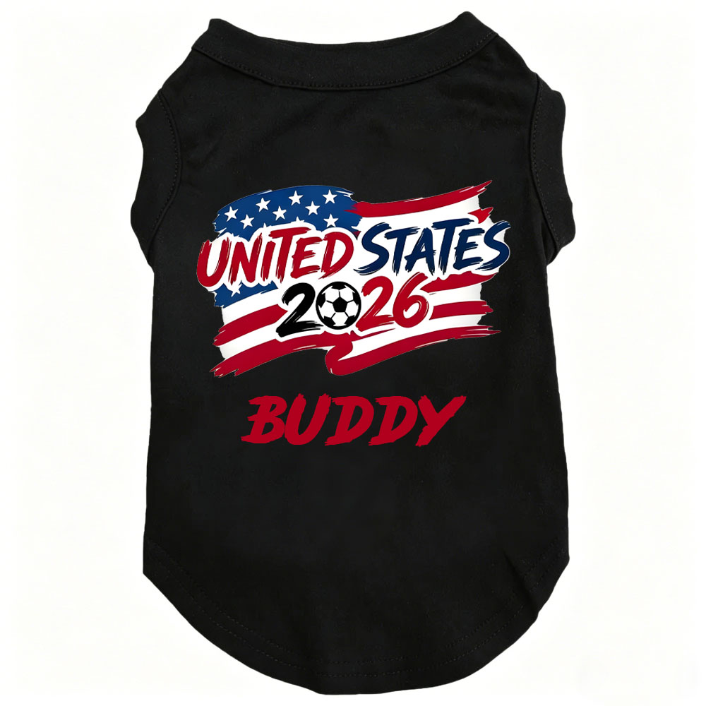 Personalized Dog Soccer 2026 Flat Dog Tank Top | MNCloth213